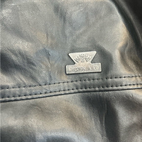 Emporio & Company Men’s Leather Jacket Xl - Picture 5 of 14